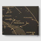 Gold und Black Constellation Wedding Gästebuch (Rückseite)