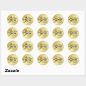 Gold und Black Danke Ihnen Abschluss Sticker (Blatt)