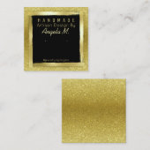 Gold- und Black-Earring-Display-Verpackung Quadratische Visitenkarte (Vorne/Hinten)
