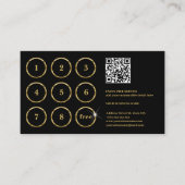 Gold und Black Elegante QR Code Treuekarte (Vorderseite)