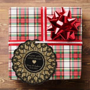 Gold und Black Floral Mandala Hochzeitstag Ornament Karte