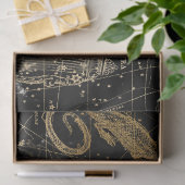 Gold und Black Galaxy Star Map Series Design 11 Seidenpapier (Geschenk)