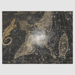Gold und Black Galaxy Star Map Series Design 11 Seidenpapier
