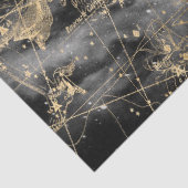 Gold und Black Galaxy Star Map Series Design 1 Seidenpapier (Detail)