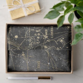 Gold und Black Galaxy Star Map Series Design 2 Seidenpapier (Geschenk)