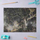 Gold und Black Galaxy Star Map Series Design 3 Seidenpapier (Basteln)
