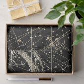 Gold und Black Galaxy Star Map Series Design 4 Seidenpapier (Geschenk)