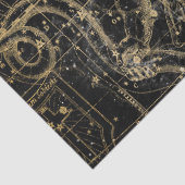 Gold und Black Galaxy Star Map Series Design 5 Seidenpapier (Detail)