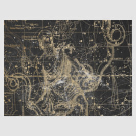 Gold und Black Galaxy Star Map Series Design 5 Seidenpapier