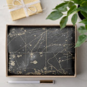 Gold und Black Galaxy Star Map Series Design 6 Seidenpapier (Geschenk)