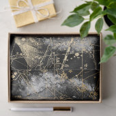Gold und Black Galaxy Star Map Series Design 7 Seidenpapier (Geschenk)