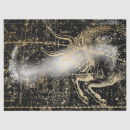 Gold und Black Galaxy Star Map Series Design 7 Seidenpapier