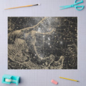 Gold und Black Galaxy Star Map Series Design 8 Seidenpapier (Basteln)