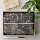 Gold und Black Galaxy Star Map Series Design 8 Seidenpapier (Geschenk)