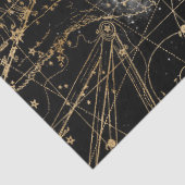 Gold und Black Galaxy Star Map Series Design 9 Seidenpapier (Detail)