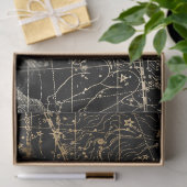 Gold und Black Galaxy Star Map Series Design 9 Seidenpapier (Geschenk)
