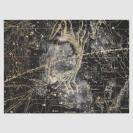 Gold und Black Galaxy Star Map Series Design 9 Seidenpapier