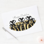 Gold und Black Geschenkartikel | Anpassen Ovaler Aufkleber (Umschlag)