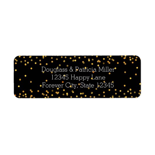 Gold und Black Glam Confetti Dots (Vorne)