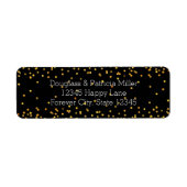 Gold und Black Glam Confetti Dots (Vorne)