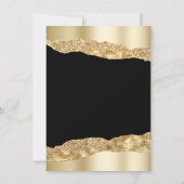 Gold und Black Glam tränen 16 . Geburtstag Dankeskarte (Rückseite)
