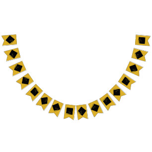 Gold- und Black-Graduierungspartei - Flaggen