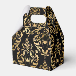 Gold und Black Halloween Damask Geschenkschachtel
