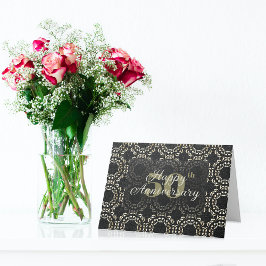 Gold und Black Happy 50. Hochzeitstag Karte
