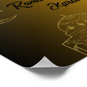 Gold und Black Happy Ramadan Kareem 2024 Poster (Ecke)