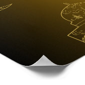 Gold und Black Happy Ramadan Kareem 2024 Poster (Ecke)