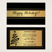 Gold und Black Holidays Vielen Dank für Ihre Visit (Vorne & Hinten)