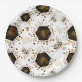 Gold und Black Honey Bee Pappteller (Vorderseite)