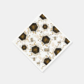 Gold und Black Honey Bee Serviette (Ecke)