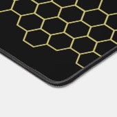 Gold- und Black-Honeycomb-Design Schreibtischunterlage (Ecke)