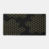Gold- und Black-Honeycomb-Design Schreibtischunterlage (Vorderseite)