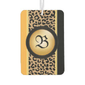 Gold und Black Leopard | Monogramm Autolufterfrischer (Rückseite)
