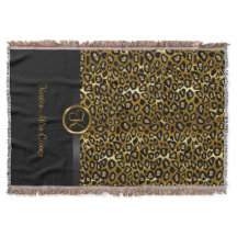 Gold und Black Leopard Tiermuster