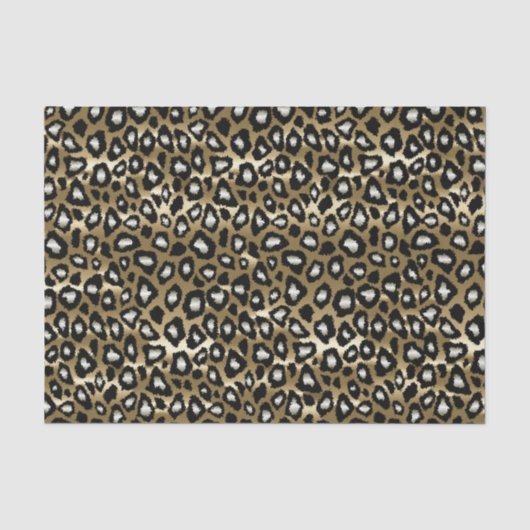 Gold- und Black Leopard-Tierwerbung Seidenpapier (Vorderseite)