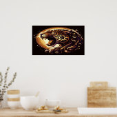 Gold- und Black Leopard-Wand oder Türplakat Poster (Küche)