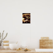 Gold- und Black Leopard-Wand oder Türplakat Poster (Küche)