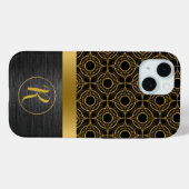Gold und Black Luxus Art Deco Case-Mate iPhone Hülle (Rückseite (Horizontal))