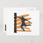 Gold und Black Male Soccer Player T-Shirts Postkarte (Vorne/Hinten)