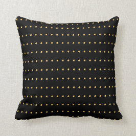 Gold und Black Modern Polka Dots Muster Kissen