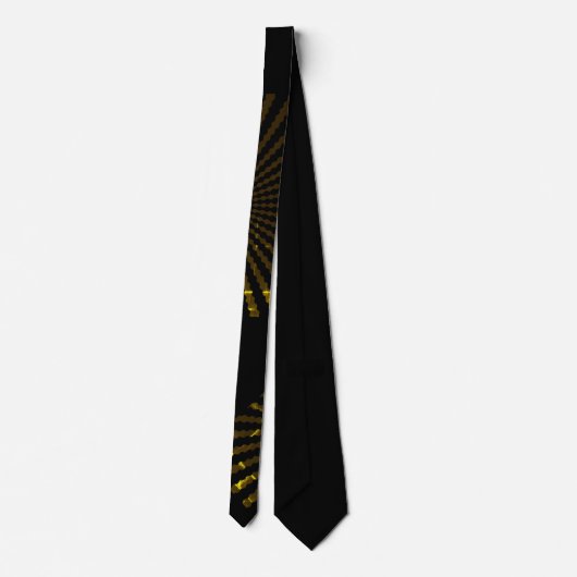 Gold und Black Neck Tie Krawatte (Rückseite)