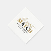 Gold und Black Perfect Match Wedding Gift Serviette (Ecke)