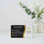 Gold und Black Real Anwesen Visitenkarte (Stehend Vorderseite)