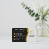 Gold und Black Real Anwesen Visitenkarte (Stehend Vorderseite)