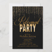Gold- und Black-Rent-Party Einladungen (Vorderseite)