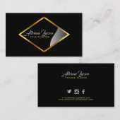 Gold und Black Rhombus Visitenkarte (Vorne/Hinten)