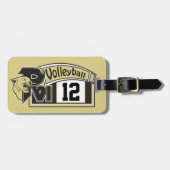 Gold und Black Sport Volleyball - Eine maßgeschnei Gepäckanhänger (Vorderseite horizontal)